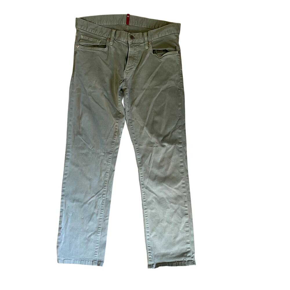 UNIQLO WJ Men's Size 34 Light Mint Sage Green Stretch Slim Straight Chino Pants